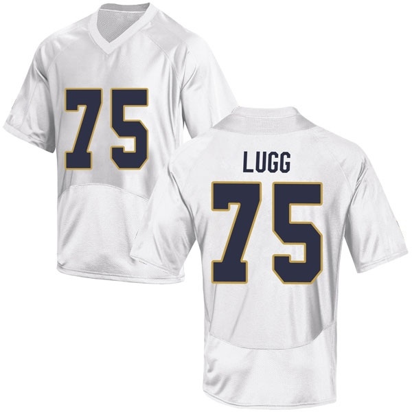 Josh Lugg Notre Dame Fighting Irish NCAA Men's #75 White Game College Stitched Football Jersey ETC3155DC
